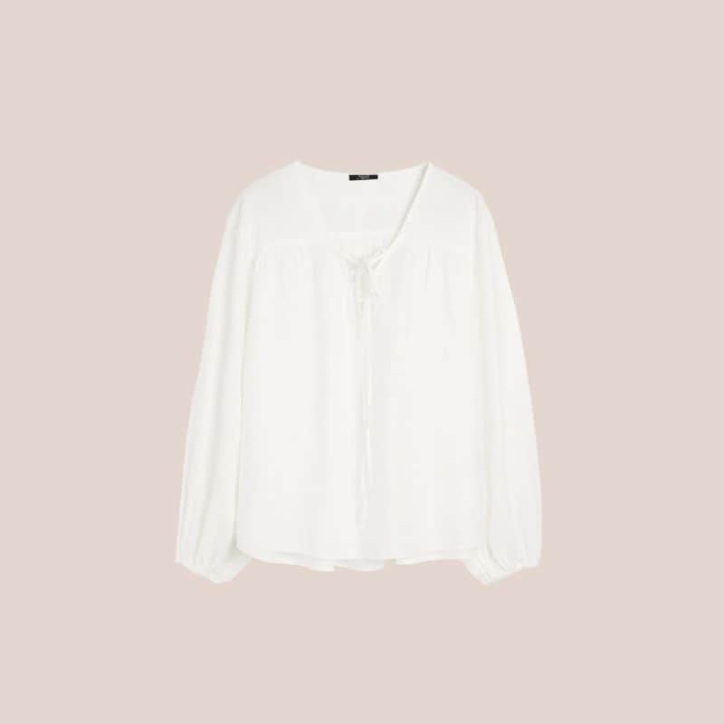 blusa blanca de lino
