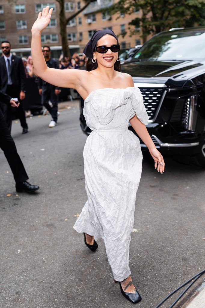 Rosalía en el desfile de Calvin Klein en la Semana de la Moda de Nueva York