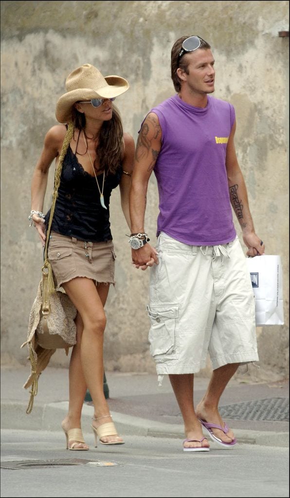 Victoria y David Beckham de vacaciones en Saint Tropez (2005)