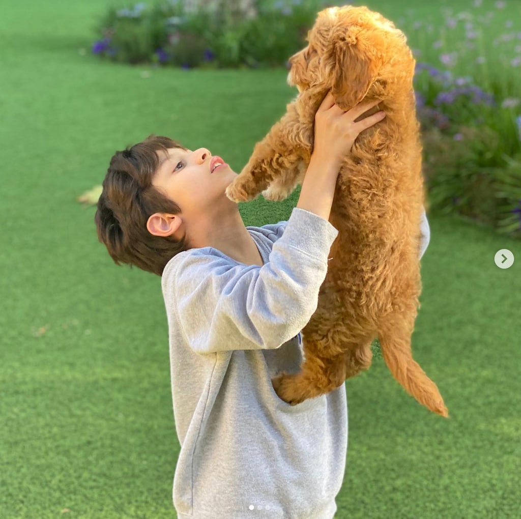 El hijo de Jennifer Lopez and Marc Anthony ya eligió un nombre para su perrito