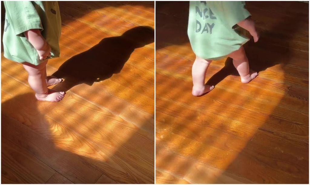 Amaranto causó ternura entre los seguidores de su padre.