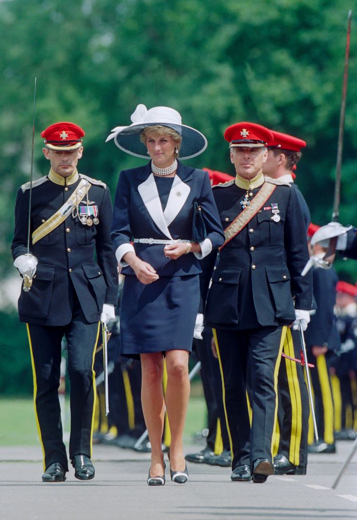 Diana en su paso por Alemania en 1995.