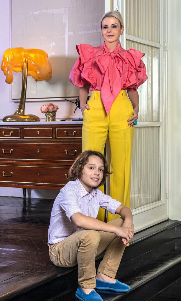 Stéphanie Busuttil y su hijo