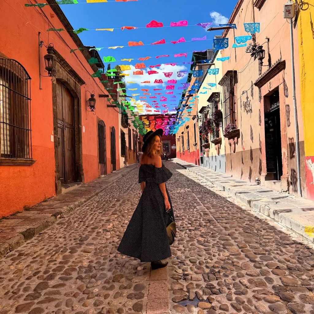Geraldine Bazán dio lecciones de estilo en San Miguel de Allende.