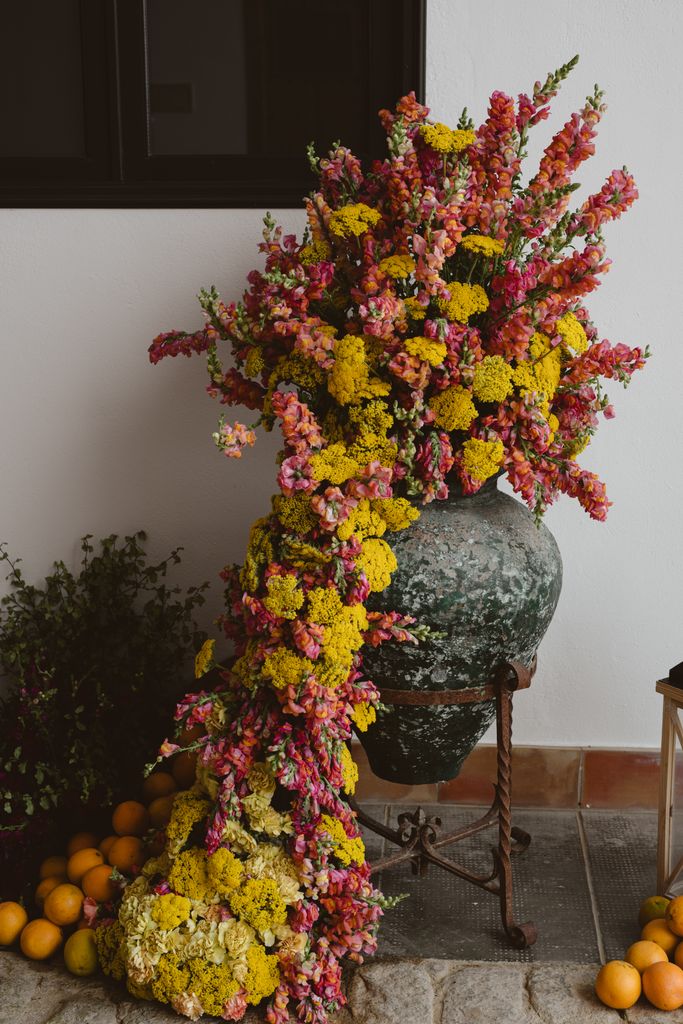 Decoración de boda en naranja Elena Suárez and Co