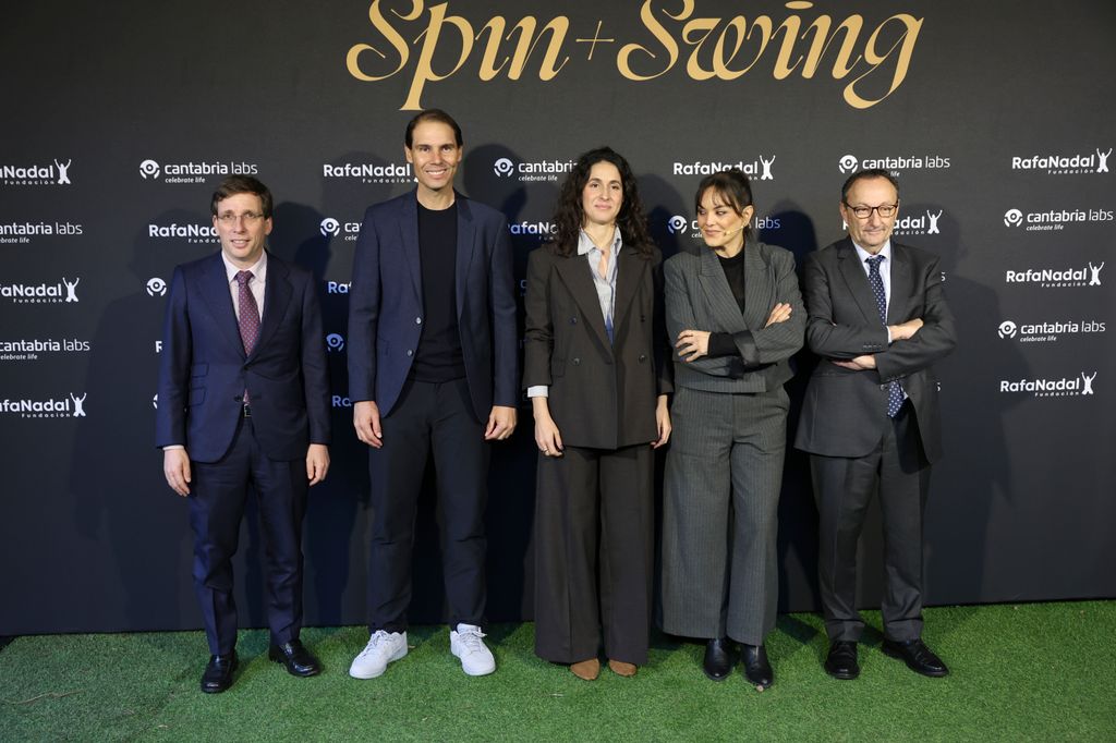 José Luis Martínez- Almeida, Rafael Nadal, María Francisco Perelló y Juan Matji durante la presentación de "Spring&Swing" en Madrid