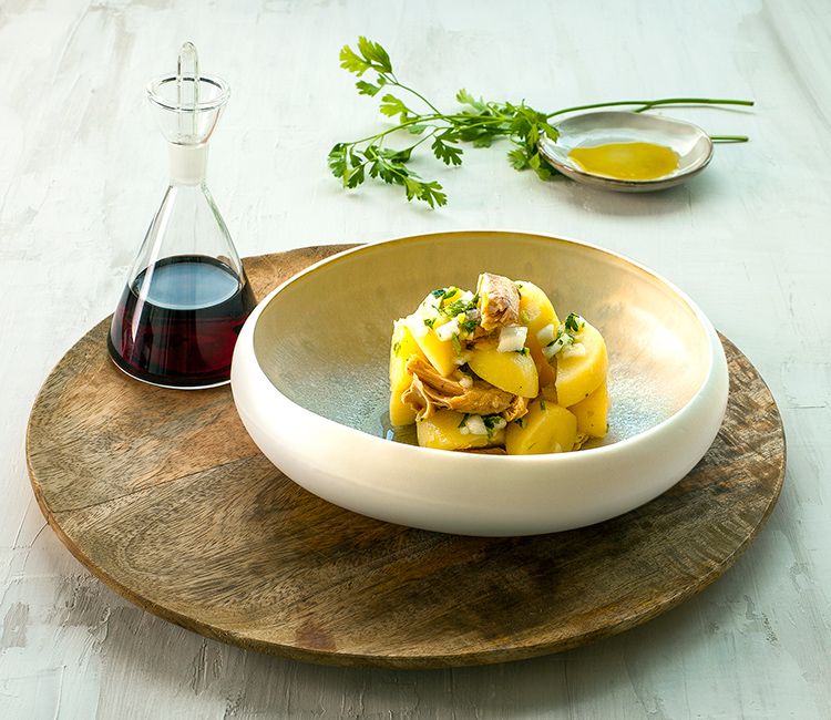 Papas aliñás con vinagre de Jerez Reserva