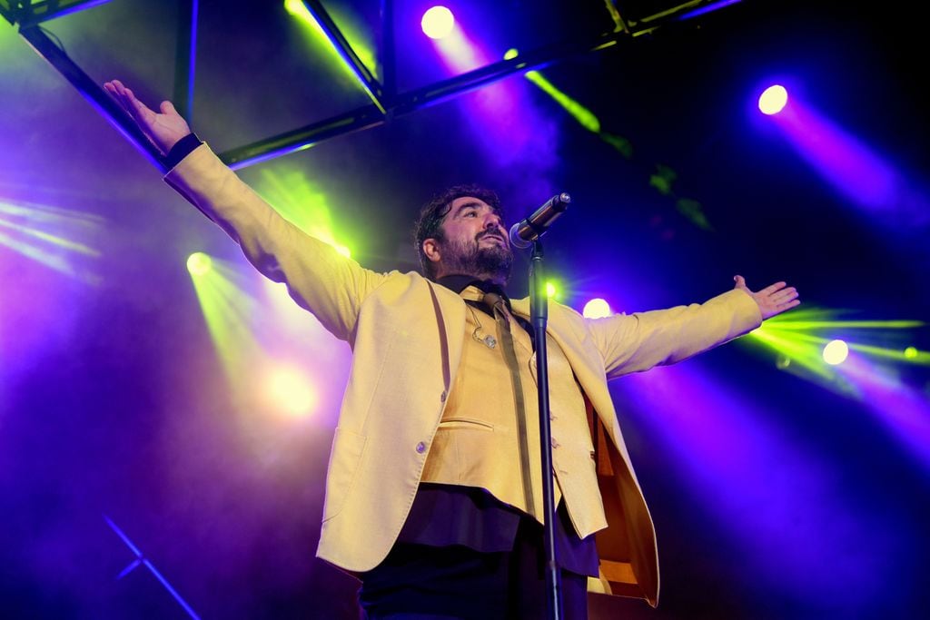 Singer Antonio Orozco en un concierto en Sitges