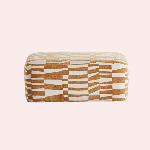 Karma Puf Modular en Tejido Jacquard Crudo y Ocre Maisons du Monde