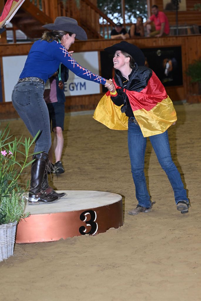 Gina Maria Schumacher en el campeonato mundial de Reining
