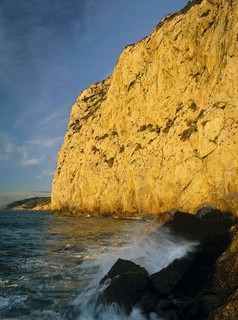 Barcelona, costa del Garraf, puesta de sol