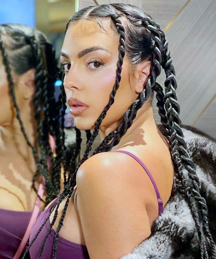 Georgina Rodriguez con trenzas