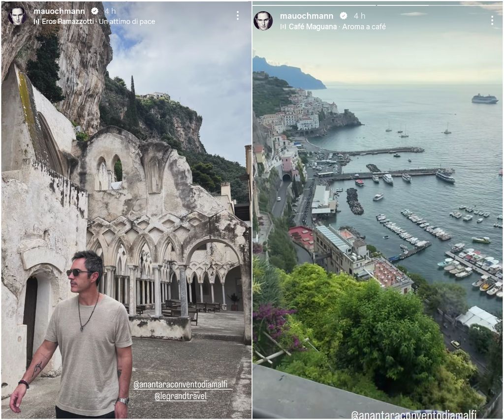 Mauricio se mostró feliz y relajado en sus vacaciones italianas.