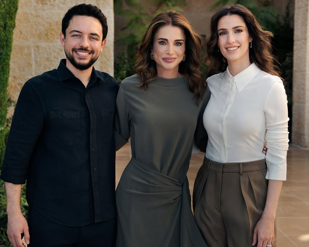 Príncipe Hussein, Rania de Jordania y la princesa Rajwa