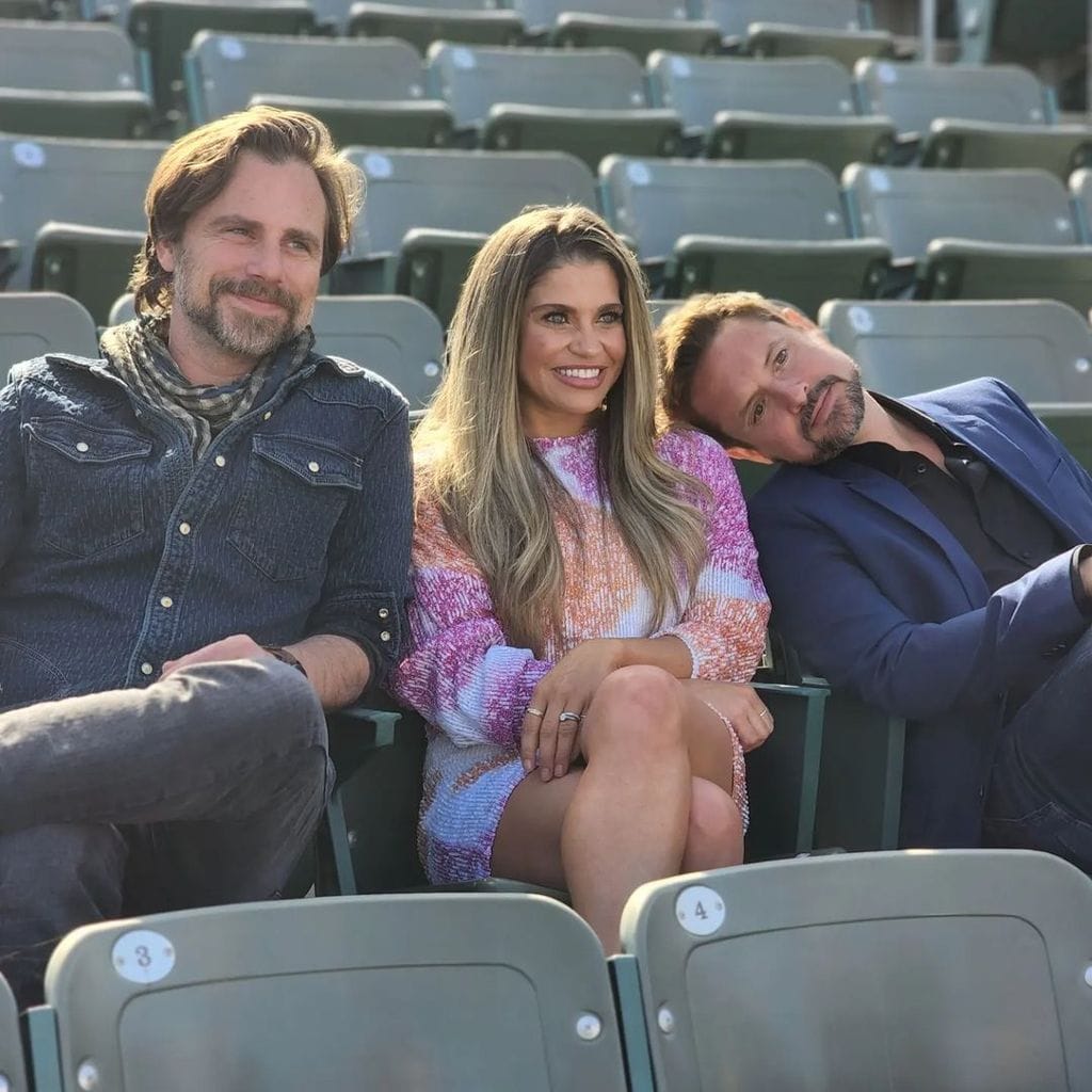 Danielle Fishel junto a Rider Strong y Will Friedle