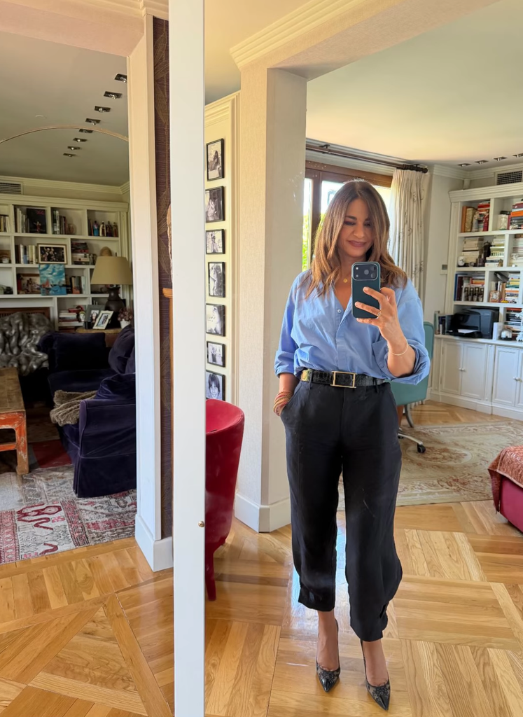 Mariló Montero con look elegante de oficina.