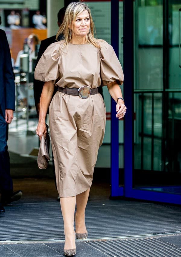 Máxima de Holanda con vestido de H&M