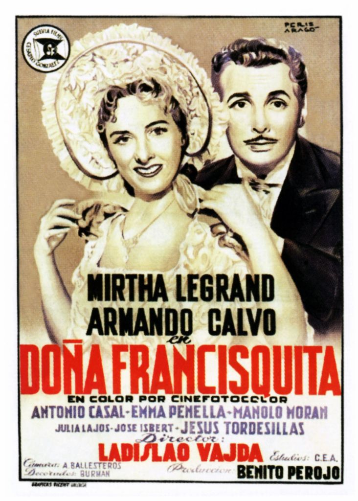 El cartel de 'Doña Francisquita', protagonizada por Mirtha Legrand y Armando Calvo en 1952
