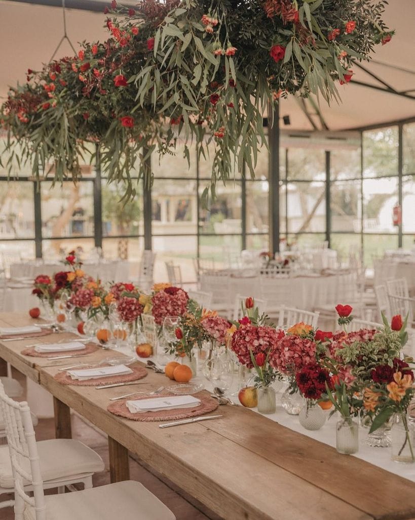 Decoración para cada espacio de boda invernadero