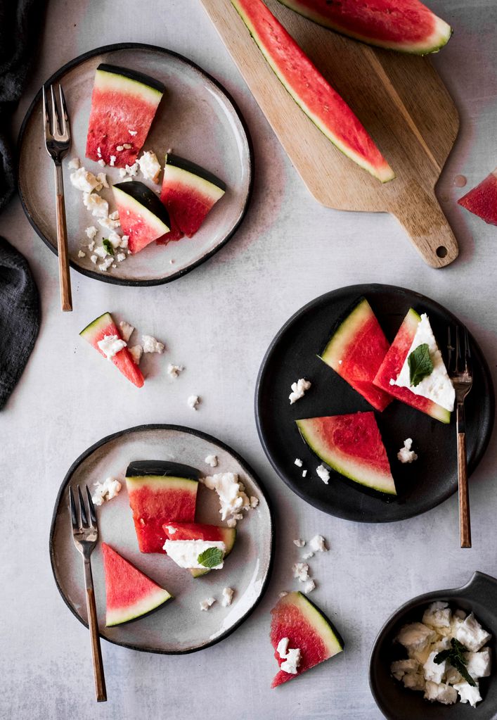 Sandía y queso feta, maravilloso tándem gastro