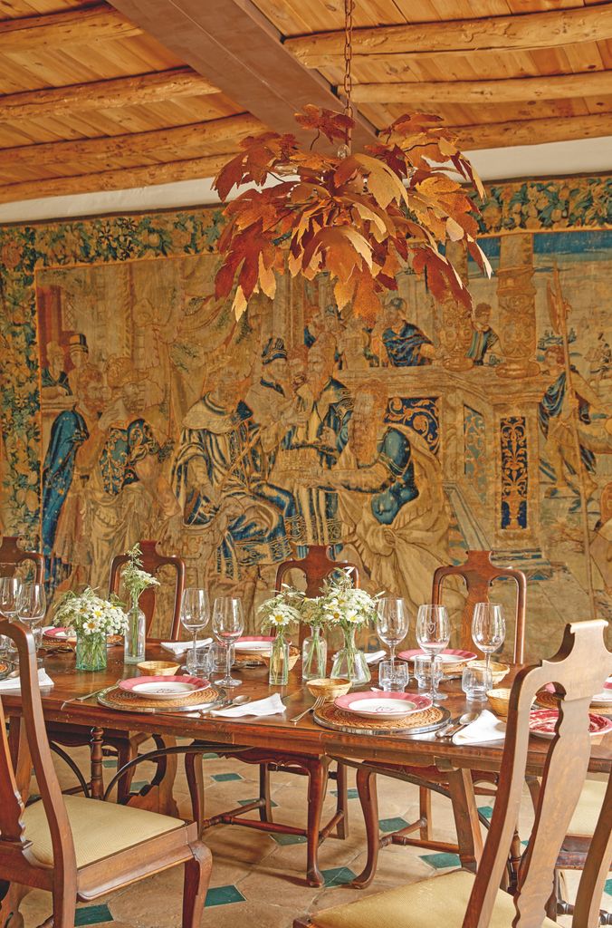 Detalle del comedor, de la finca familiar de Teresa e Isabel Domecq