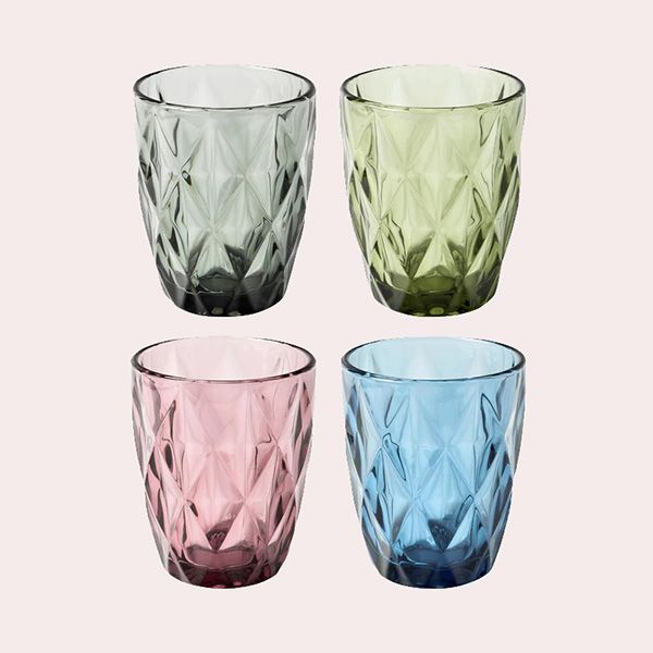 Vasos de Agua con Patrón Texturizado Colorado de Westwing