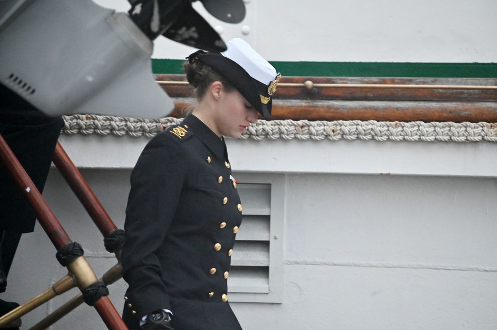 Princesa Leonor a su llegada a Valparaíso (Chile) en abril de 2025