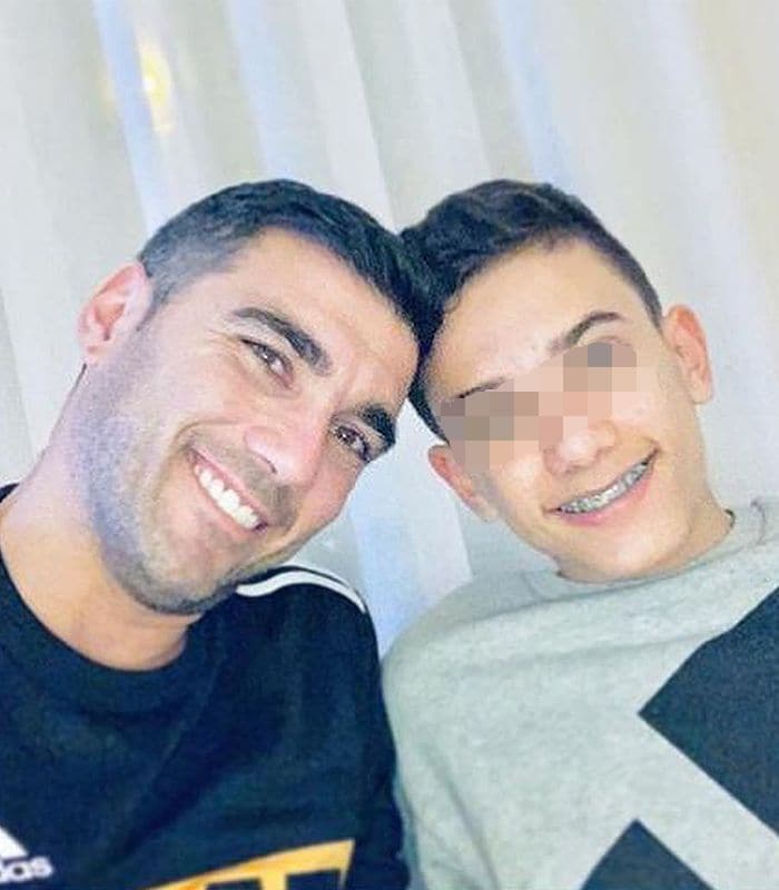 José Antonio Reyes con su hijo