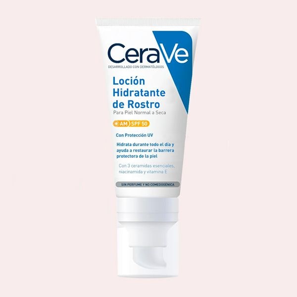 CeraVe, Loción Hidratante de Rostro SPF 50