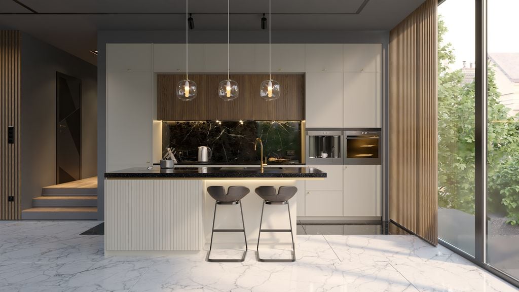 Acogedora cocina proyectada por Zona Cocinas