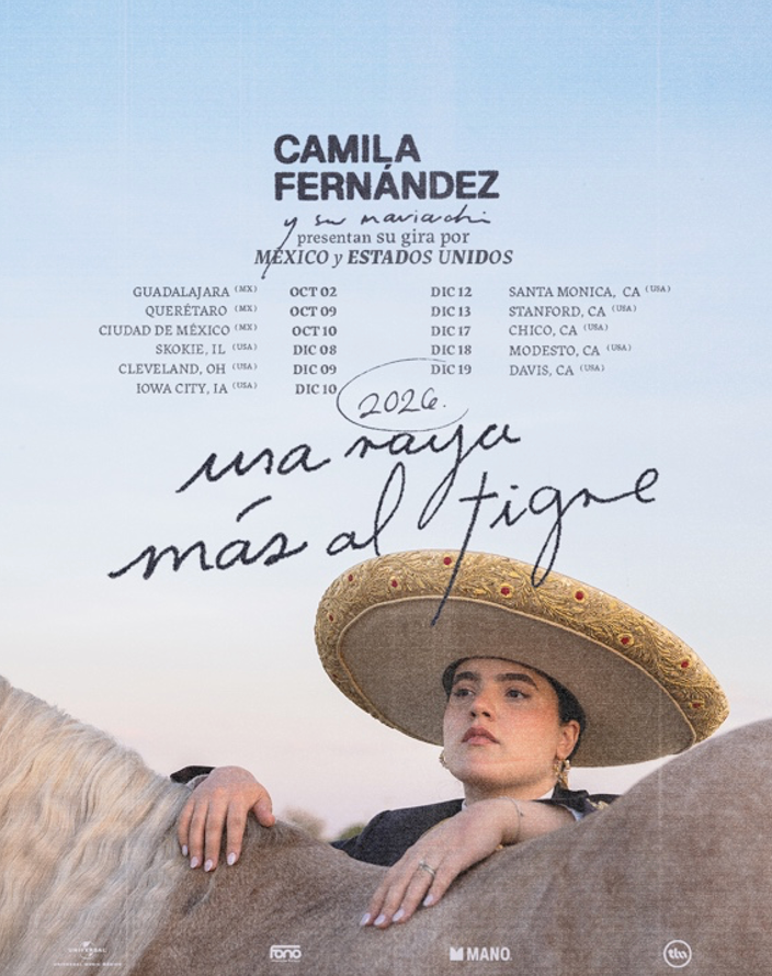 Camila Fernández saldrá de tour con su gira 'Una Raya Más Al Tigre' 
