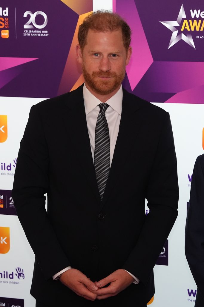 El príncipe Harry en los WellChild Awards 2025, en el Royal Lancaster Hotel en Londres.
