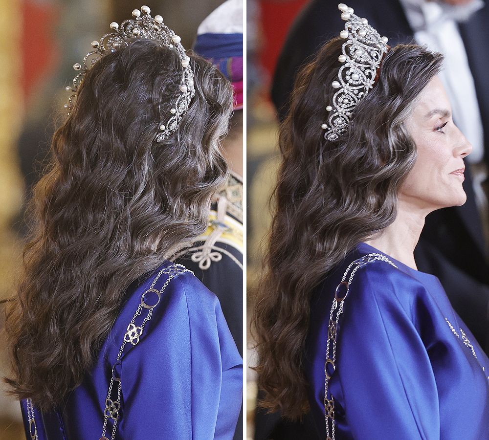 La Reina Letizia en la cena de gala en honor del Sultán de Omán en el Palacio Real de Madrid, el 4 de noviembre de 2025