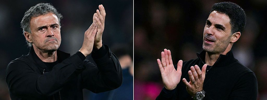 Luis Enrique Martínez y Mikel Arteta