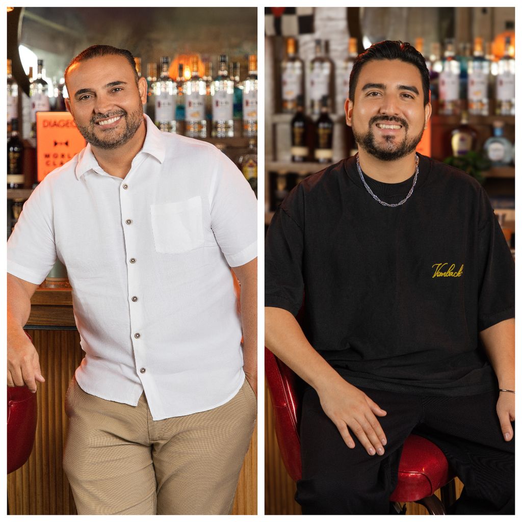 Izda. a dcha.: Saveria Stassi, "Ajuala" (Santo Domingo) 50 Best Discovery y Alonso Palomino, "Lady Bee" (Perú), Bar en el puesto 16 en el mundo