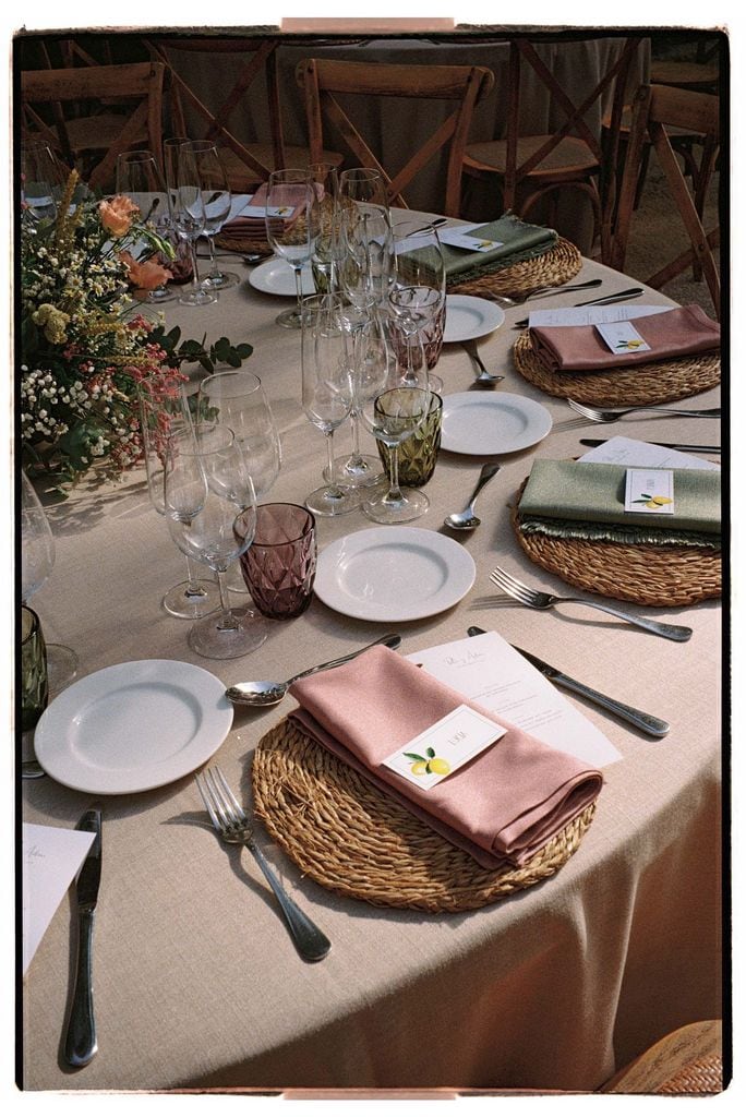 Mesas de boda al aire libre