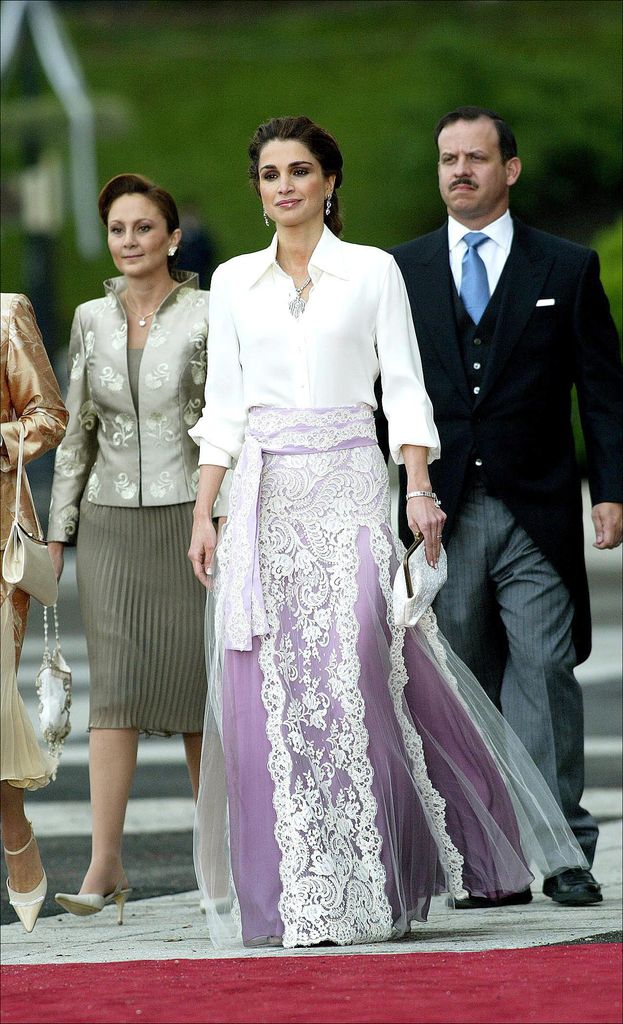 rania de jordania en la boda de letizia y felipe (mayo de 2024)
