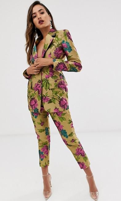 traje estampado de asos