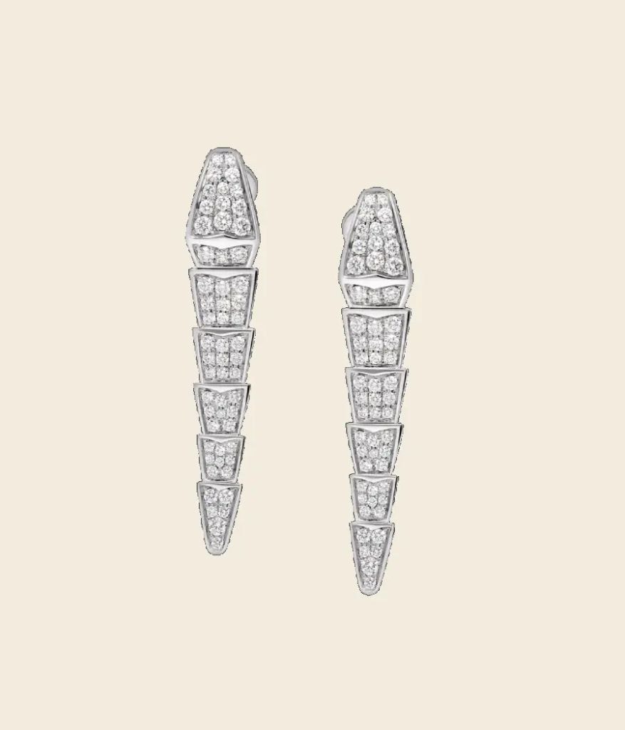 Pendientes largos de novia de Bvlgari