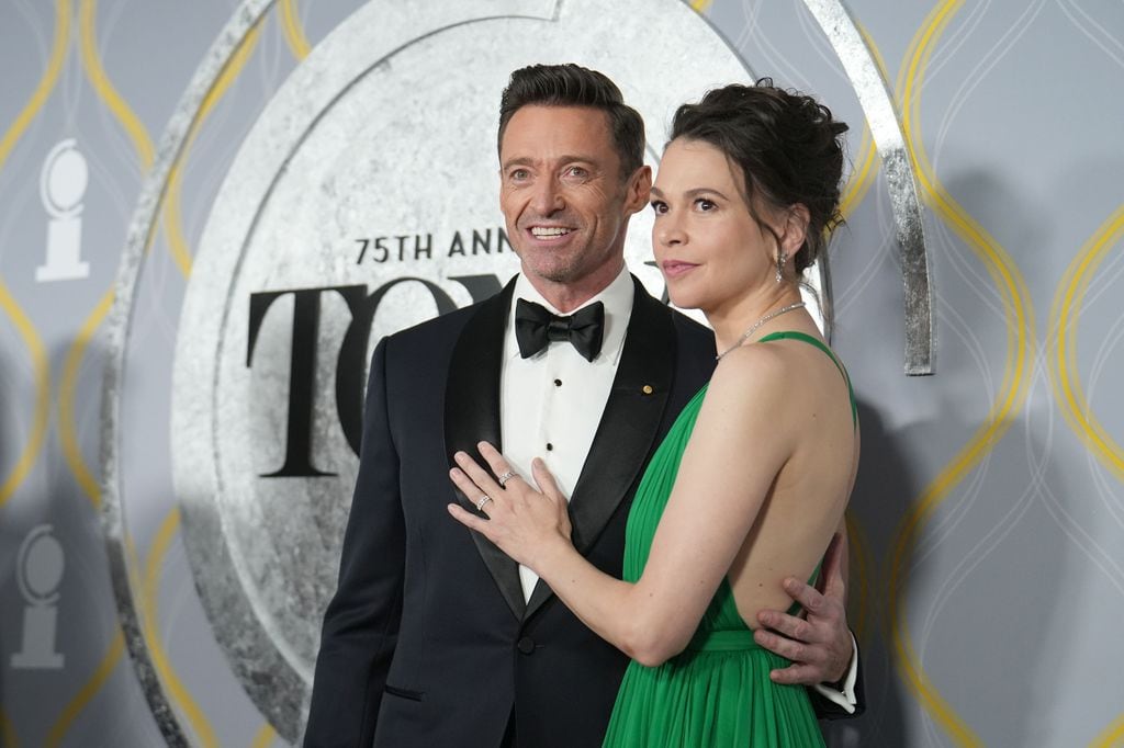 Hugh Jackman y Sutton Foster en el 75 aniversario de los premios, en junio de 2022. (Photo by Sean Zanni/Patrick McMullan via Getty Images)