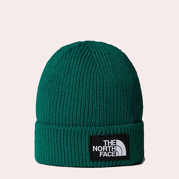 Gorro de Punto Elástico con Borde y Logotipo de TNF