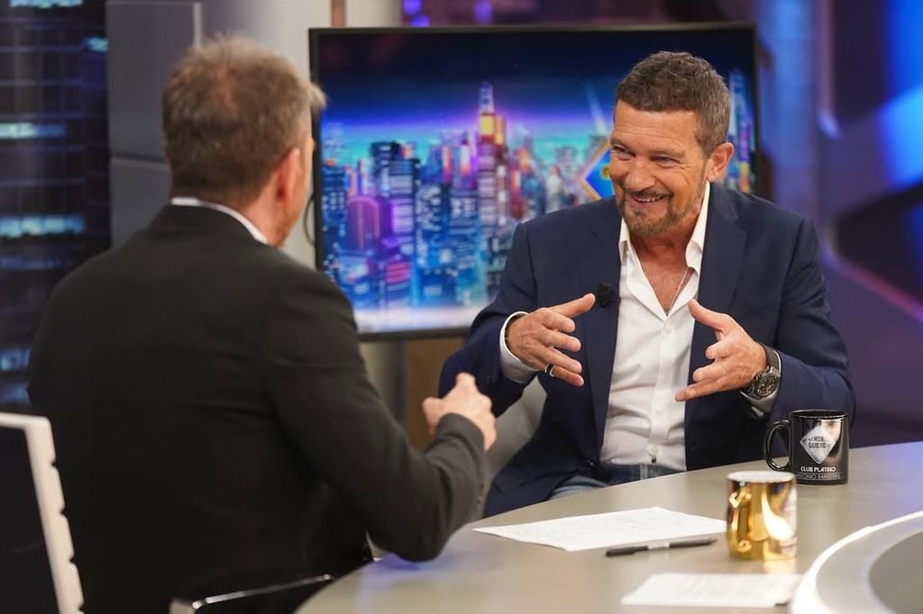 Antonio Banderas en el Hormiguero para promocionar sus nuevos proyectos 