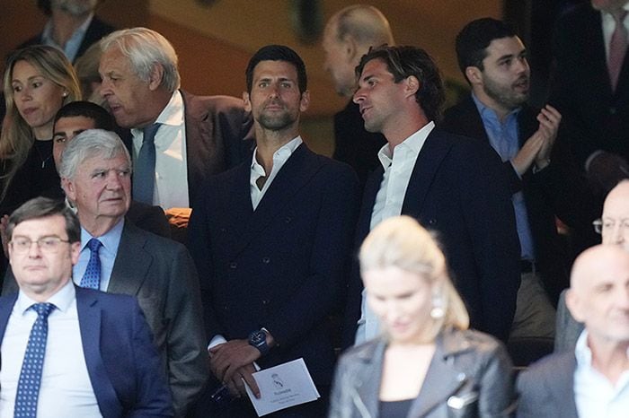 Novak Djokovic y Carlos Alcaraz, la élite del tenis se da cita en el Bernabéu