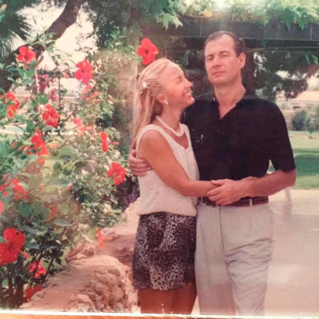 Carmen, con Guillermo, su marido, en Mallorca