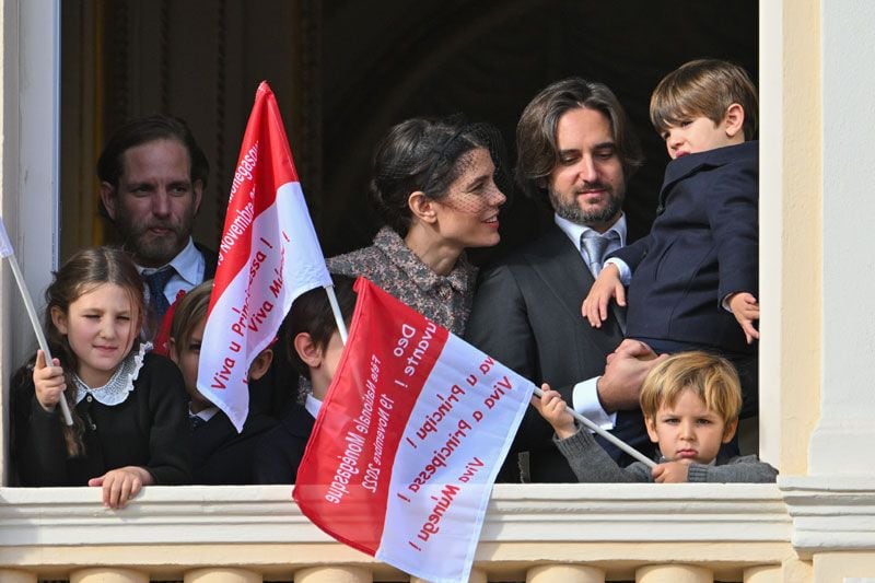 Carlosta Casiraghi, Dimitri Rassan y Andrea Casiraghi