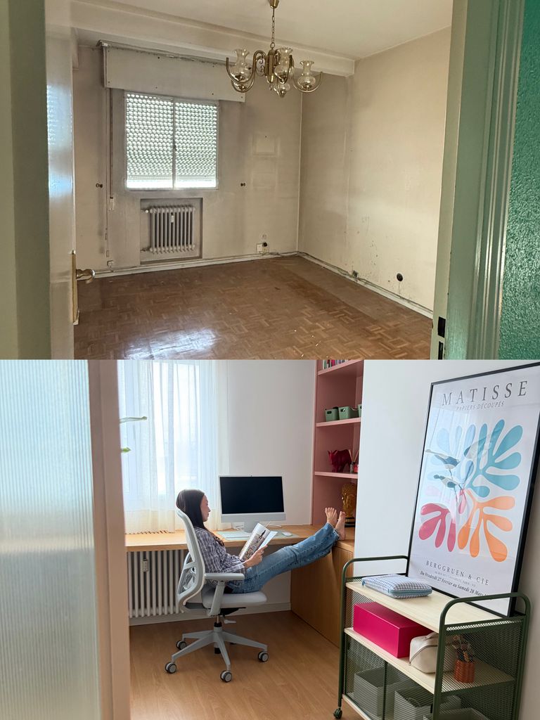 Antes y después del piso de Borja Iglesias y su novia, María Valero, en Madrid