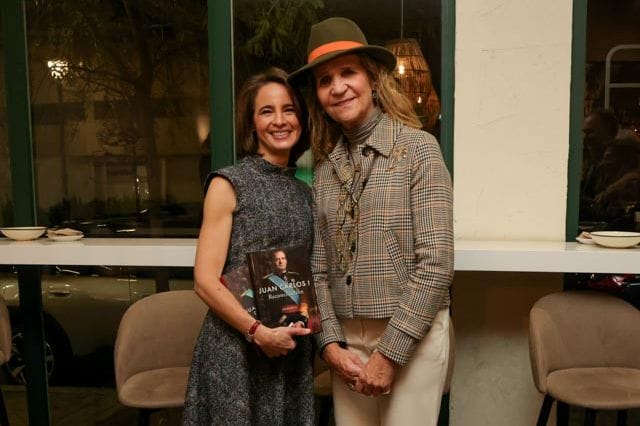 Infanta Elena and Laurence Debray during book premiere Reconciliacion in Madrid on Wednesday, 3 December 2025.