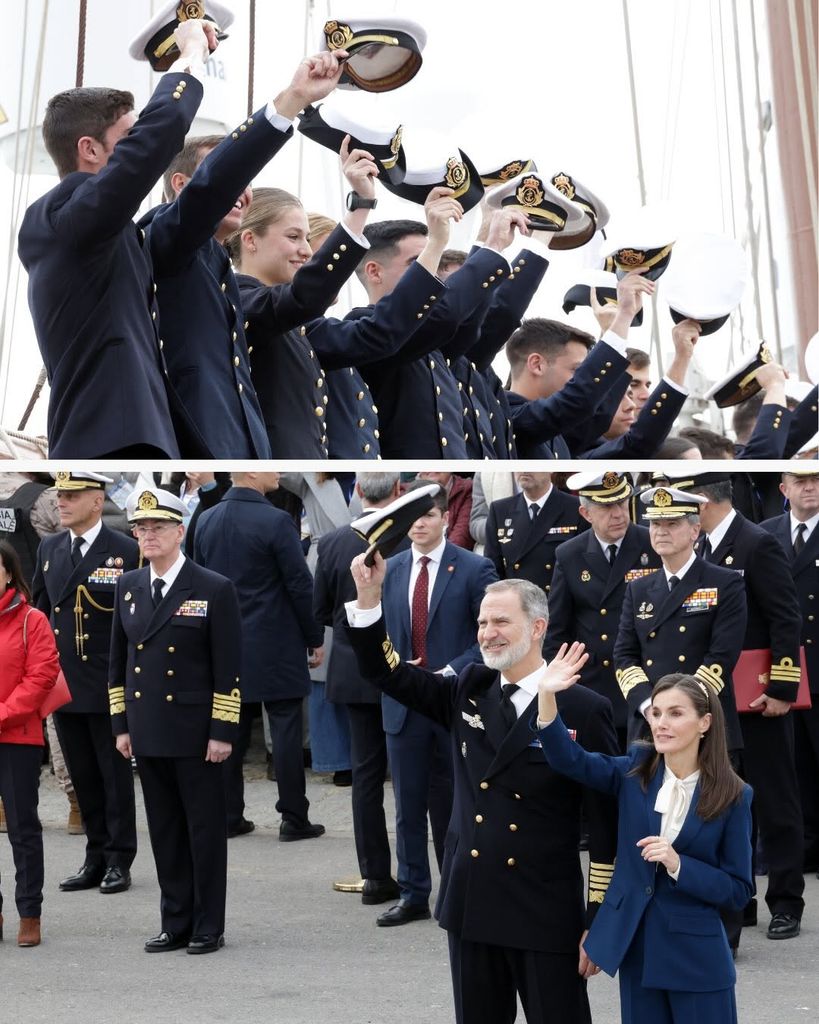 Despedida a la Princesa y los guardiamarinas en el Puerto de Cádiz