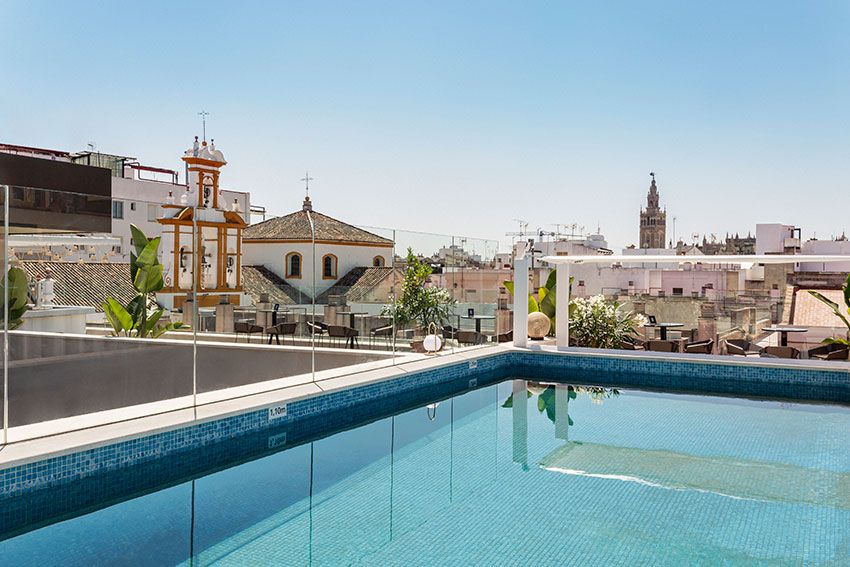 Rooftop del Radisson Collection Hotel Magdalena Plaza en Sevilla
