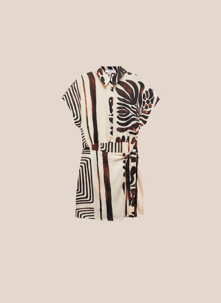 Vestido con motivo étnico de Mango